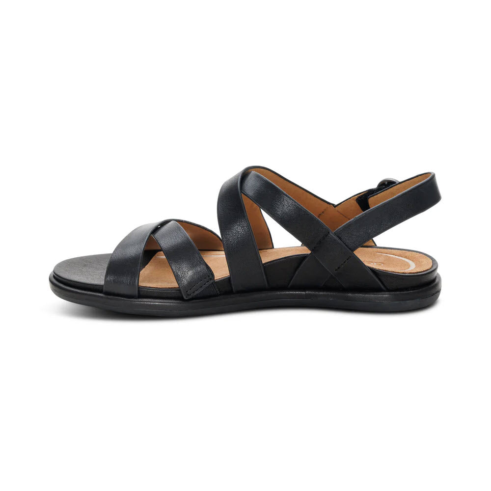 AETREX PIPER SANDAL BLACK - WOMENS