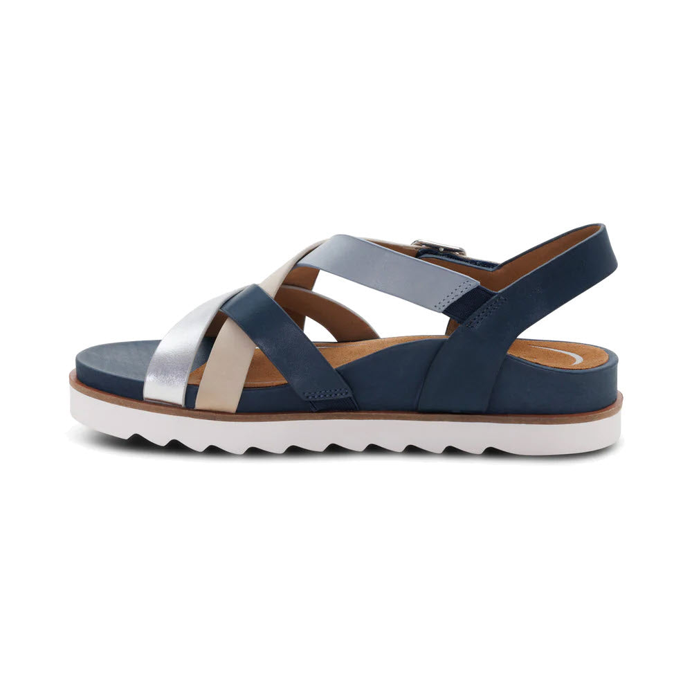 AETREX CARMEN SANDAL NAVY MULTI - WOMENS