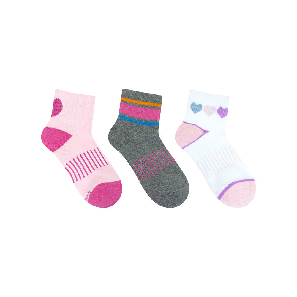 ROBEEZ 3 PACK QUARTER SOCKS HEART SUPREME - KIDS
