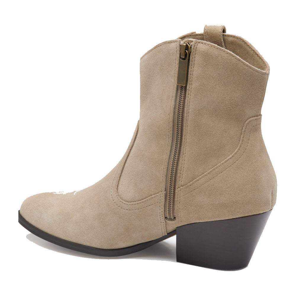 JOHNSTON & MURPHY TRISTEN WESTERN WATERPROOF BOOTIE TAUPE - WOMENS