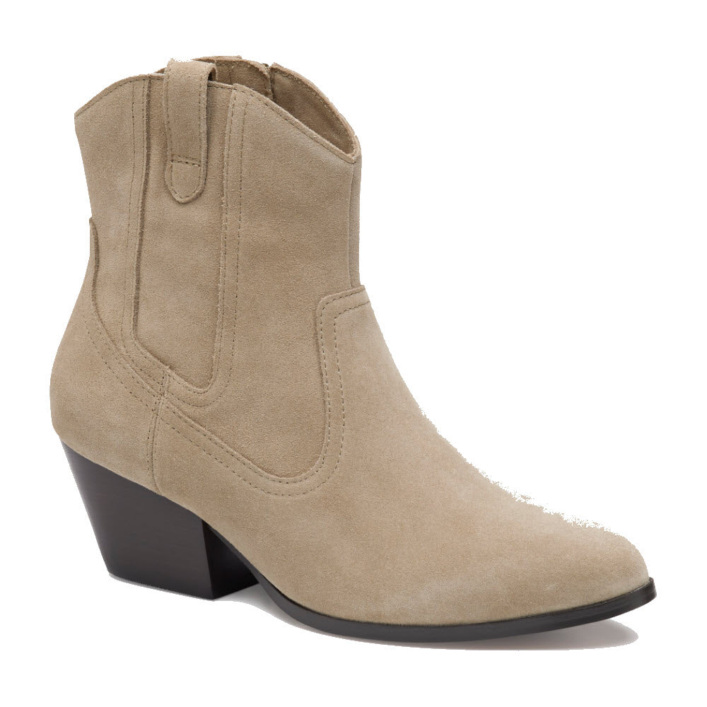JOHNSTON & MURPHY TRISTEN WESTERN WATERPROOF BOOTIE TAUPE - WOMENS