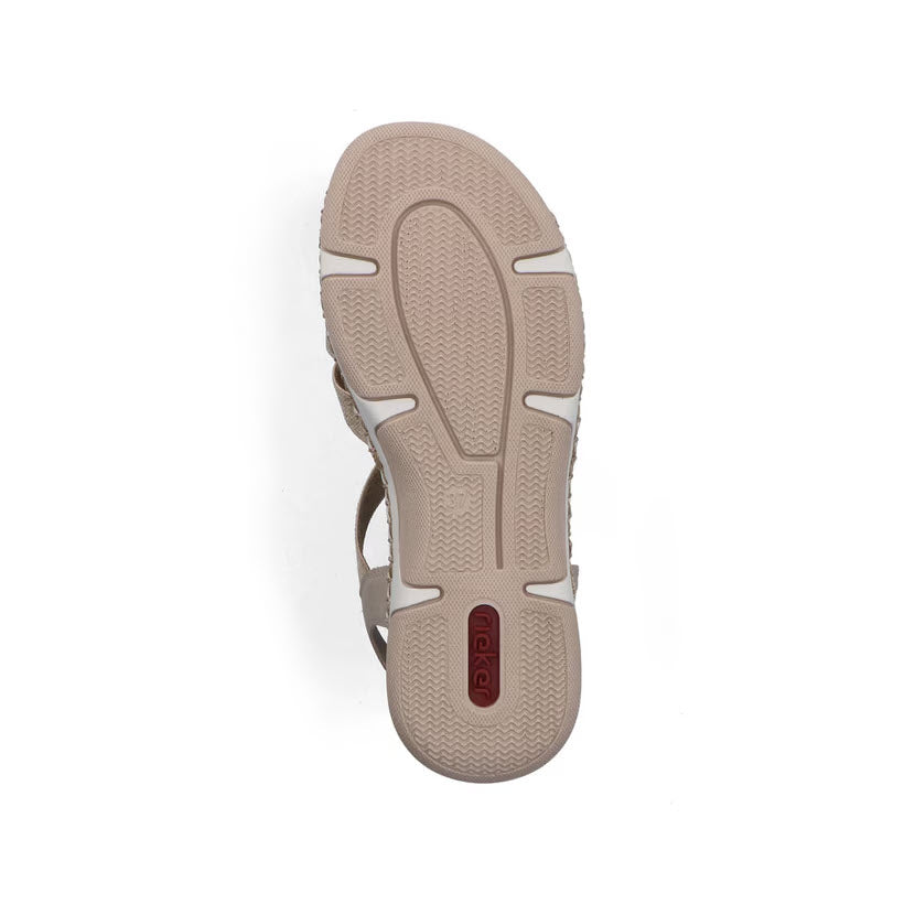 RIEKER STRETCH FRONT BEADED SPORT COMFORT SANDAL GINGER - WOMENS