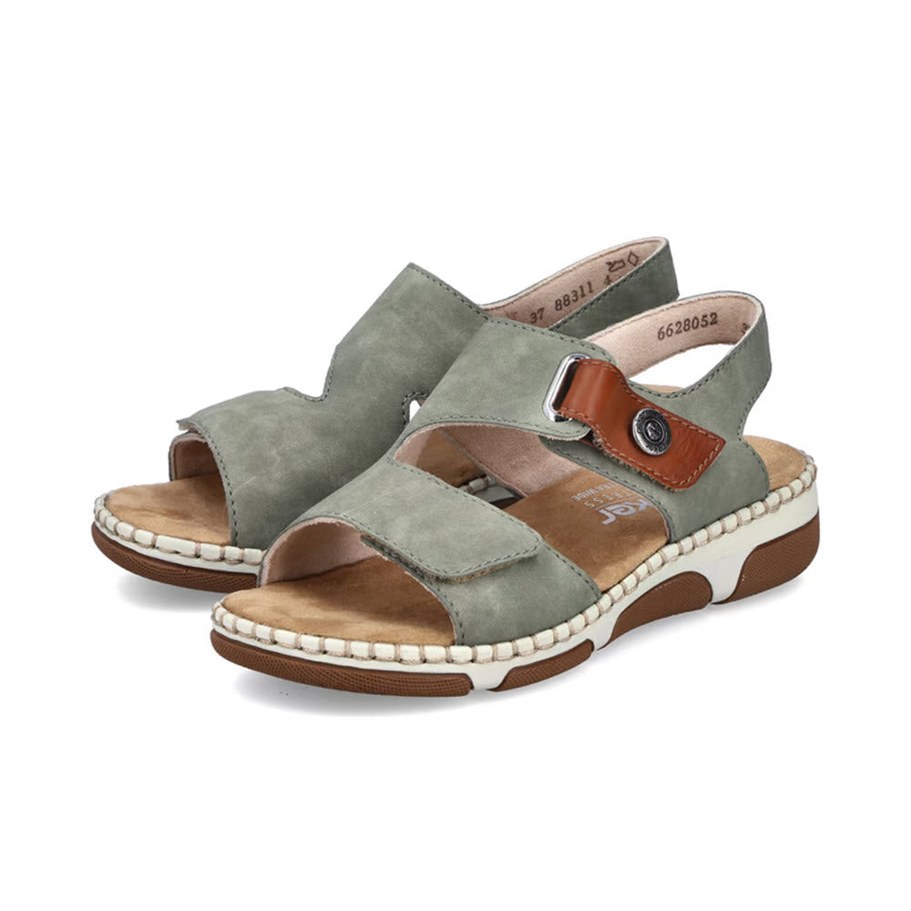 RIEKER TWO STRAP ADJUSTABLE COMFORT SANDAL SAGE - WOMENS