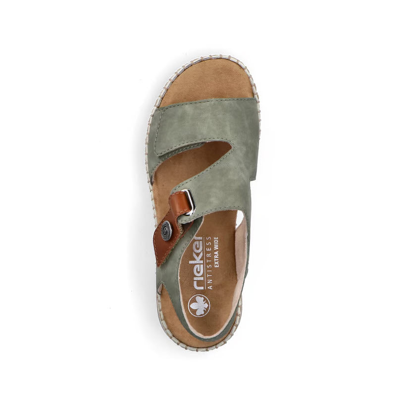 RIEKER TWO STRAP ADJUSTABLE COMFORT SANDAL SAGE - WOMENS