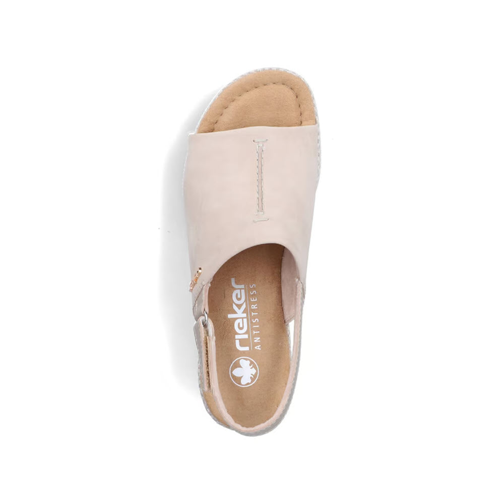 RIEKER PLATFORM BACKSTRAP SLIDE NUBUCK GINGER - WOMENS