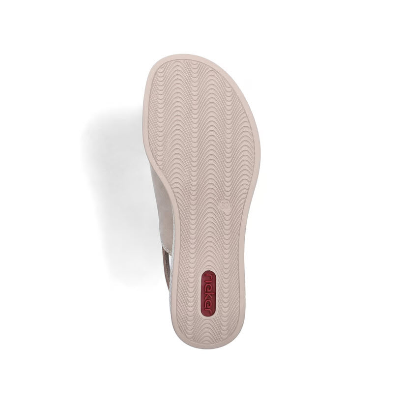 RIEKER PLATFORM BACKSTRAP SLIDE NUBUCK GINGER - WOMENS