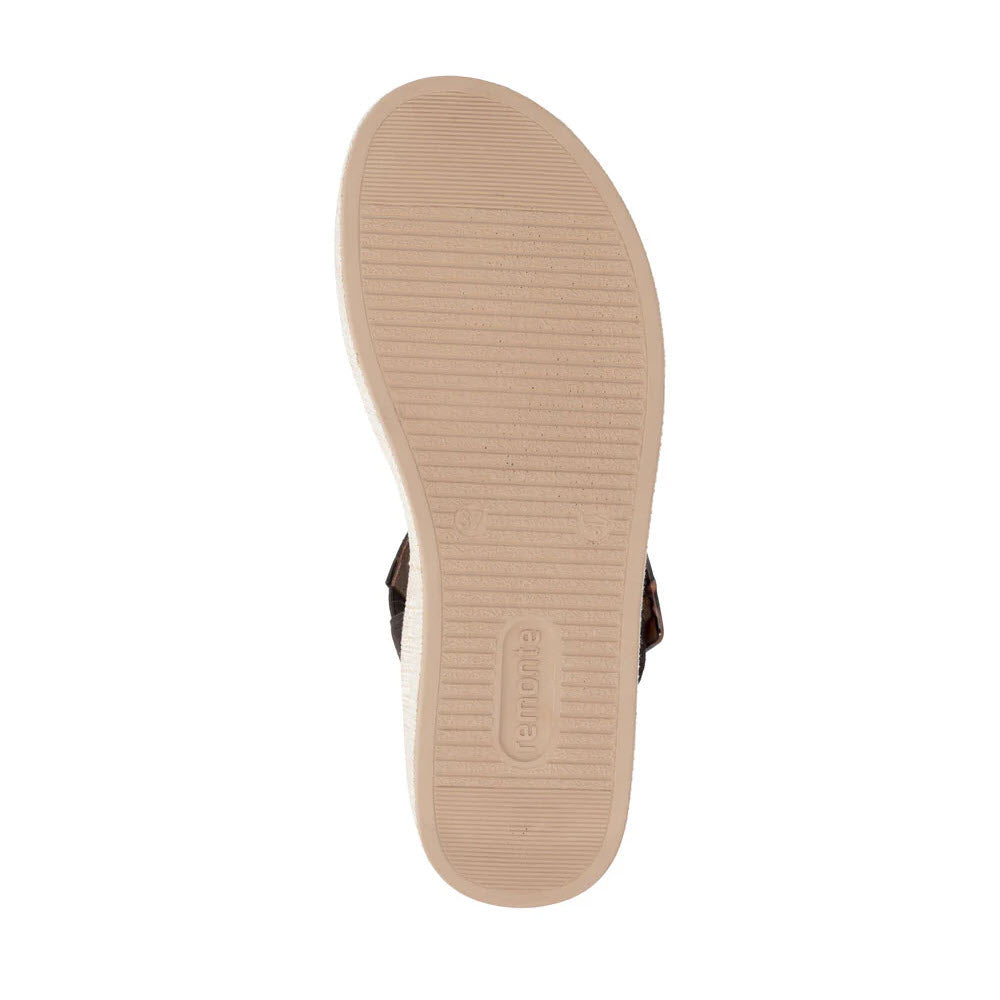 REMONTE SQARE BUCKLE PLATFORM SUEDE SANDAL BROWN - WOMENS