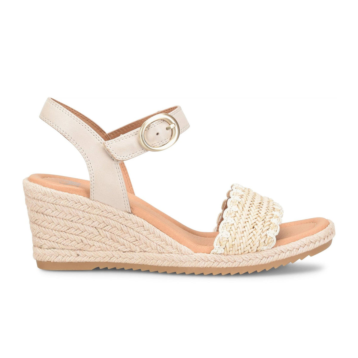 SOFFT INEZ JUTE WRAPPED WEDGE SANDAL BEIGE LATTE - WOMENS