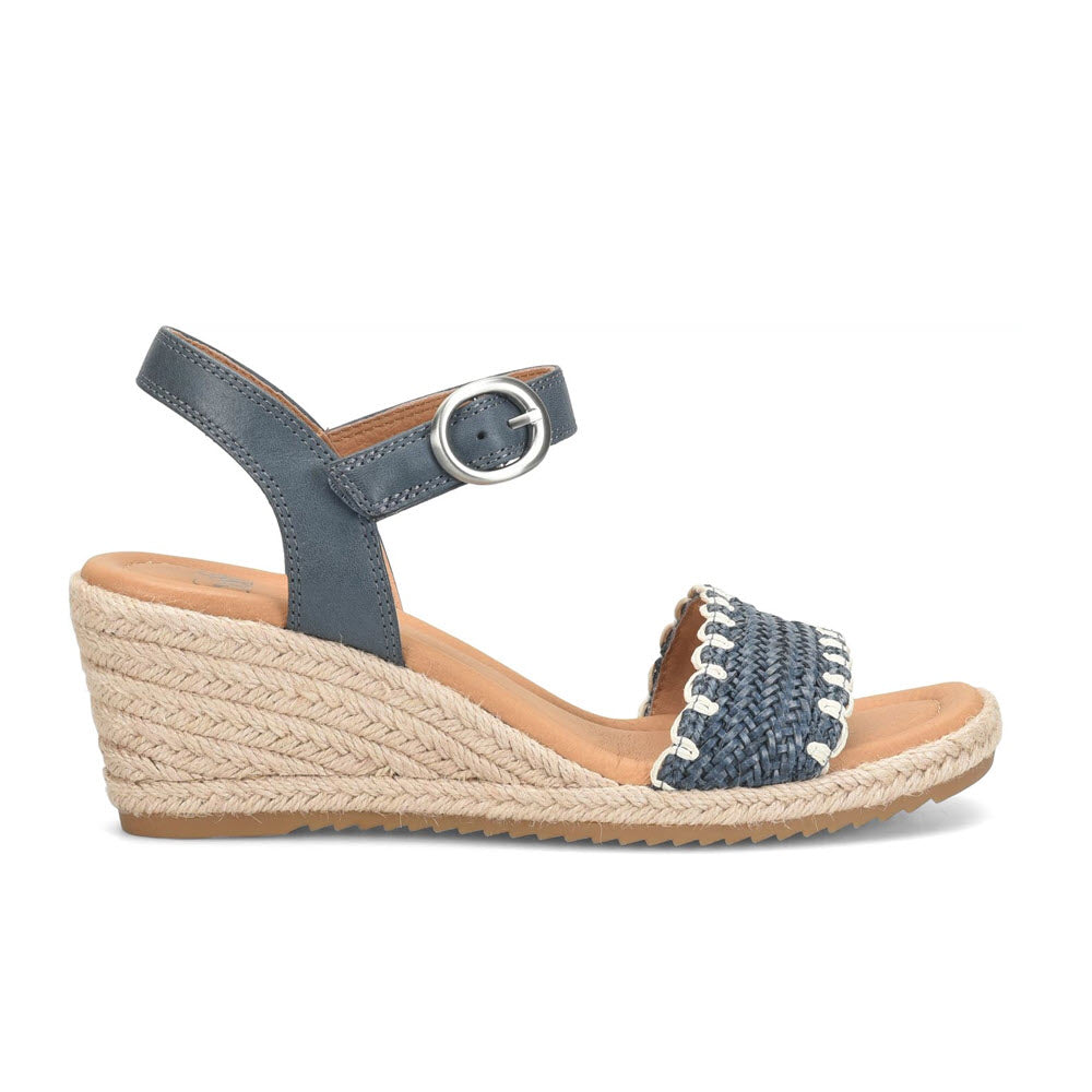 SOFFT INEZ JUTE WRAPPED WEDGE SANDAL NAVY - WOMENS