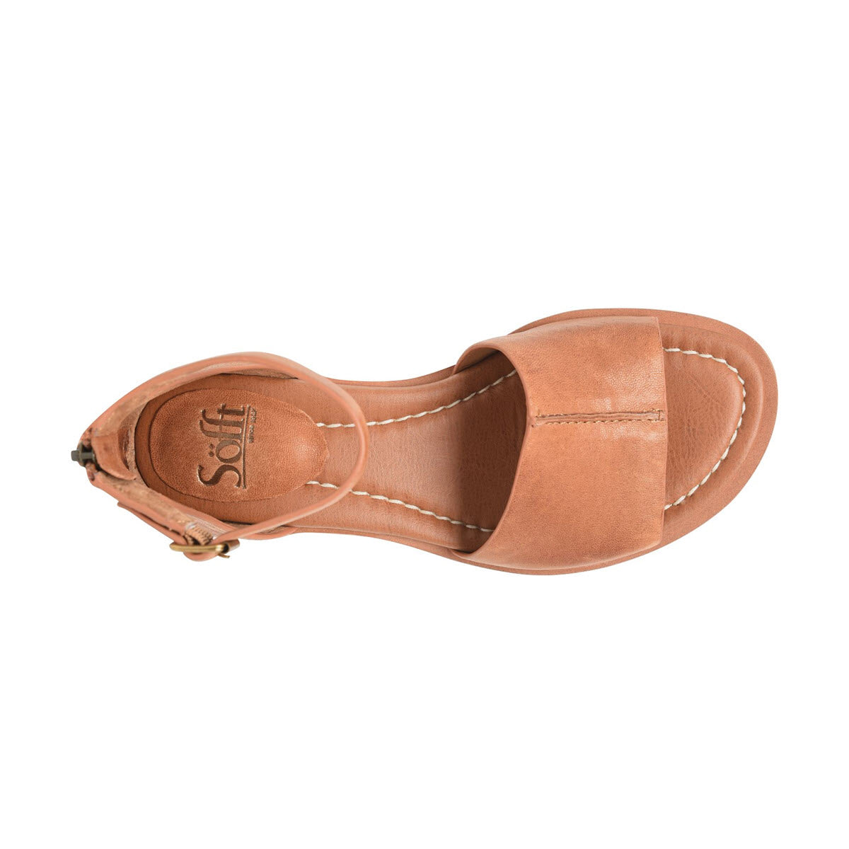 SOFFT FAXYN ZIP BACK ANKLE STRAP SANDAL LUGGAGE - WOMENS