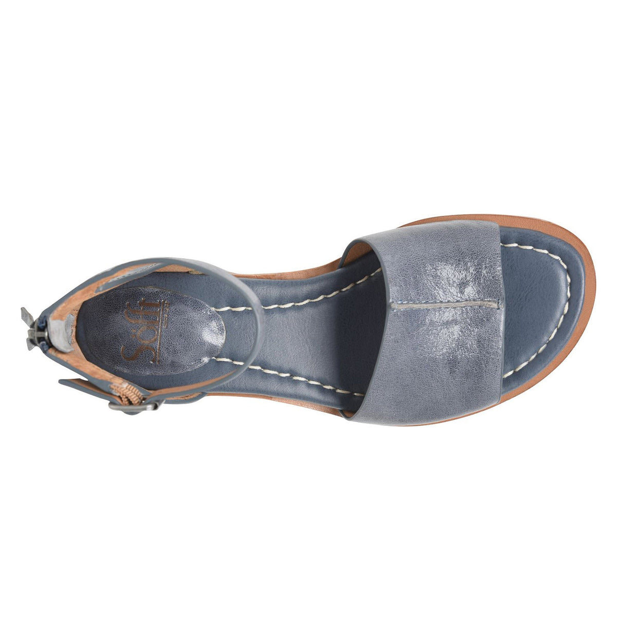 SOFFT FAXYN ZIP BACK ANKLE STRAP SANDAL ZANTE BLUE - WOMENS