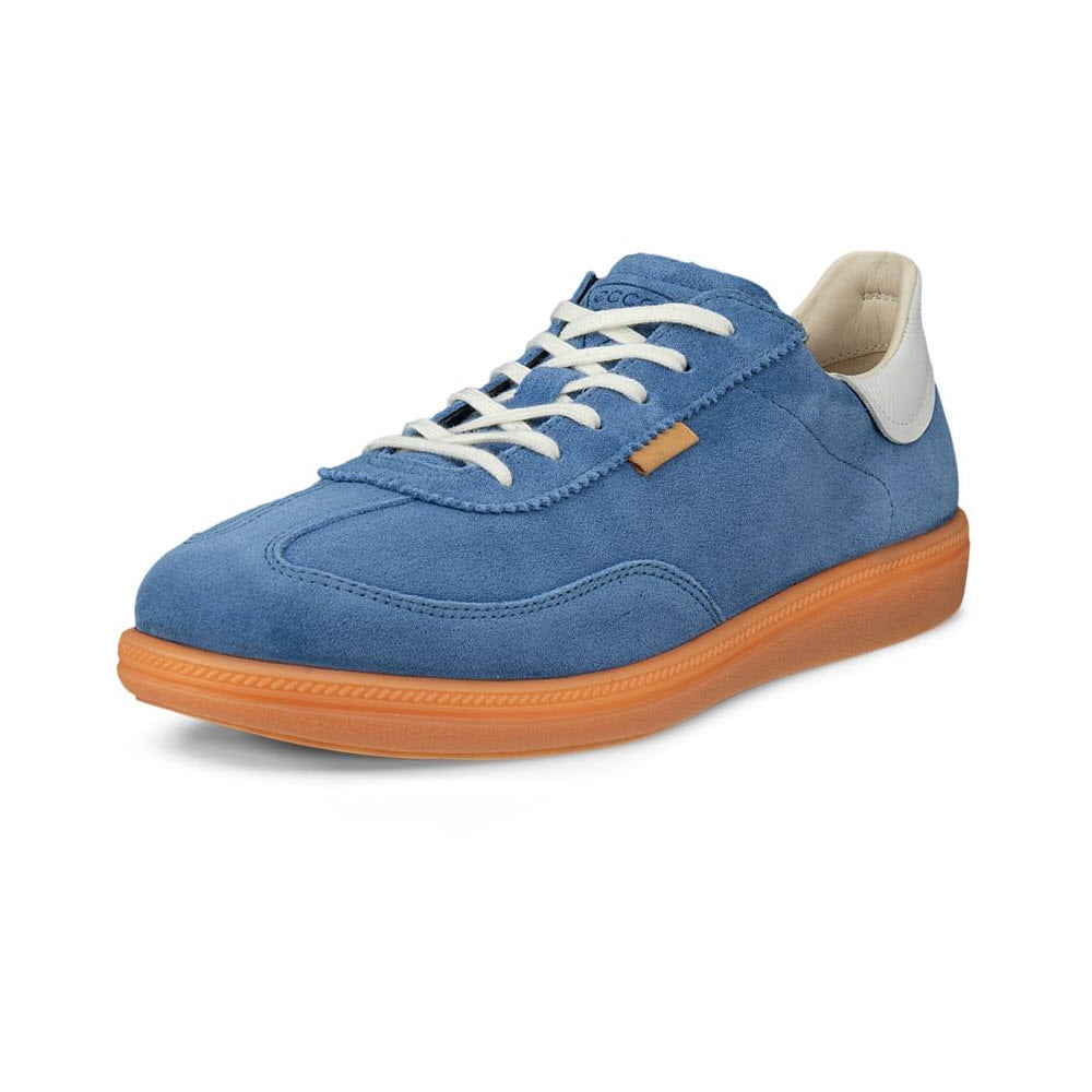 ECCO SOFT 11 LACE UP SNEAKER FEDERAL BLUE BRIGHT WHITE - WOMENS