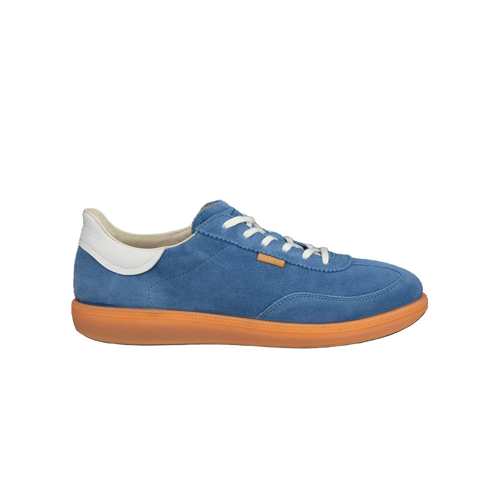 ECCO SOFT 11 LACE UP SNEAKER FEDERAL BLUE BRIGHT WHITE - WOMENS