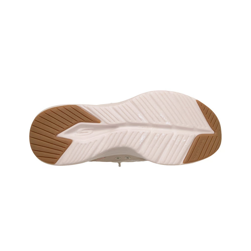 SKECHERS CONTOUR FOAM COZY FIT KNOTTED BUNGEE SLIP IN TAUPE - WOMENS