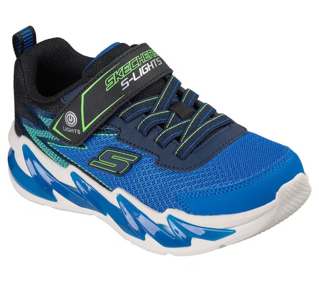 SKECHERS LIGHT SURGE BLACK BLUE - KIDS