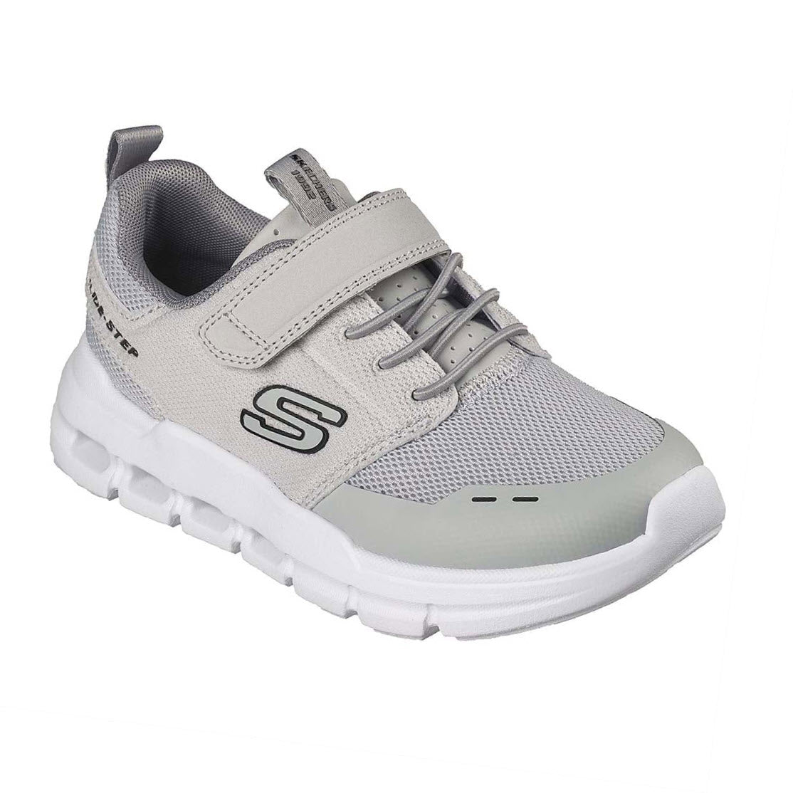 SKECHERS GLIDE STEP FLOW GRAY - KIDS