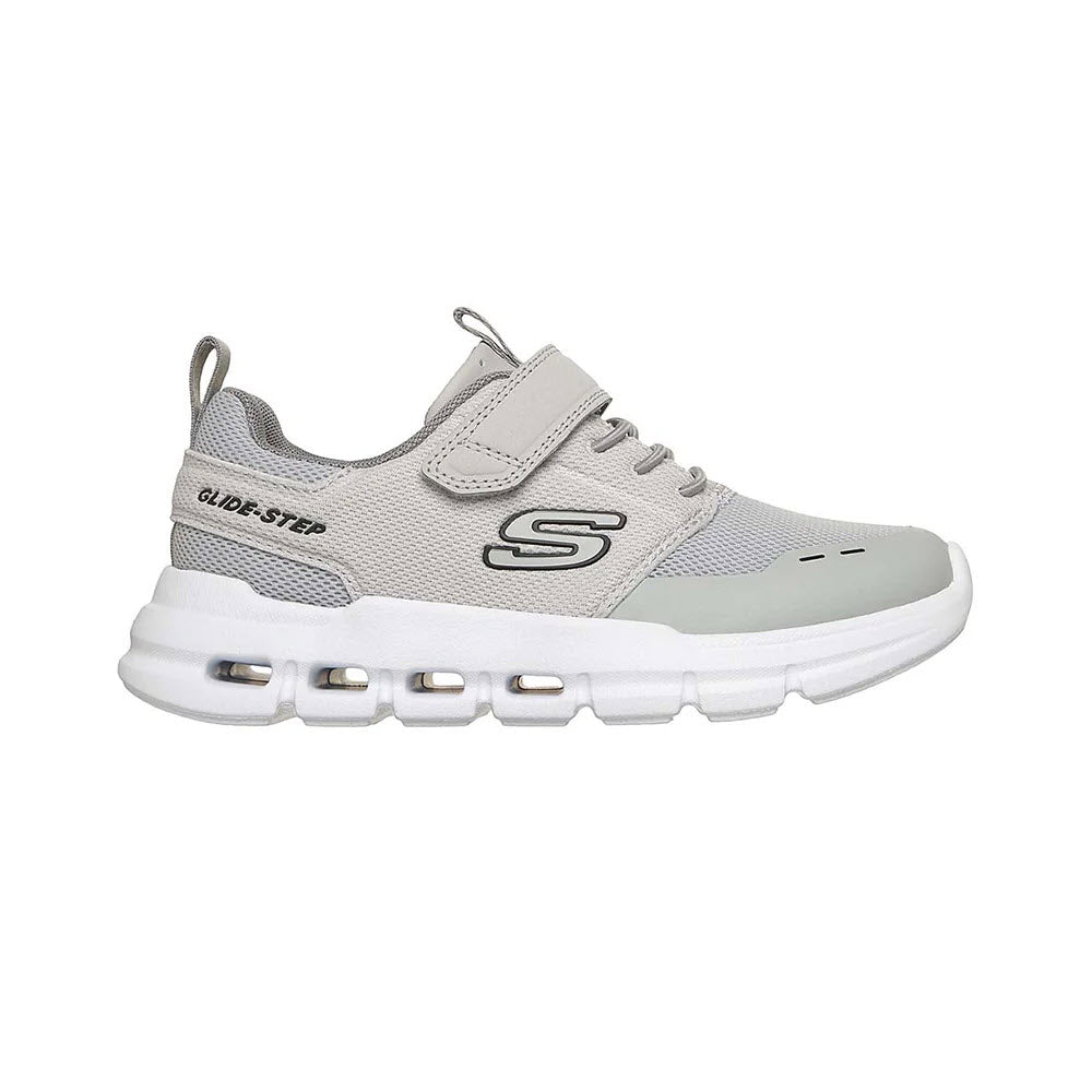 SKECHERS GLIDE STEP FLOW GRAY - KIDS
