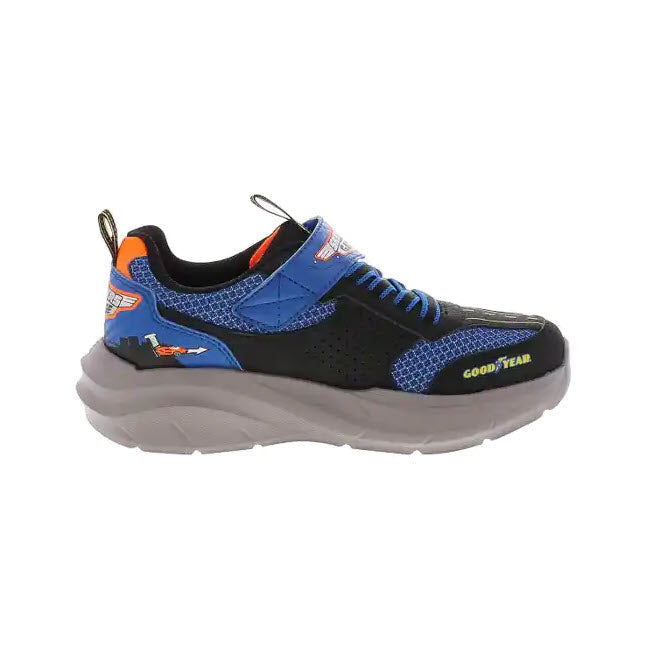 SKECHERS GARAGE BLACK BLUE ORANAGE - KID