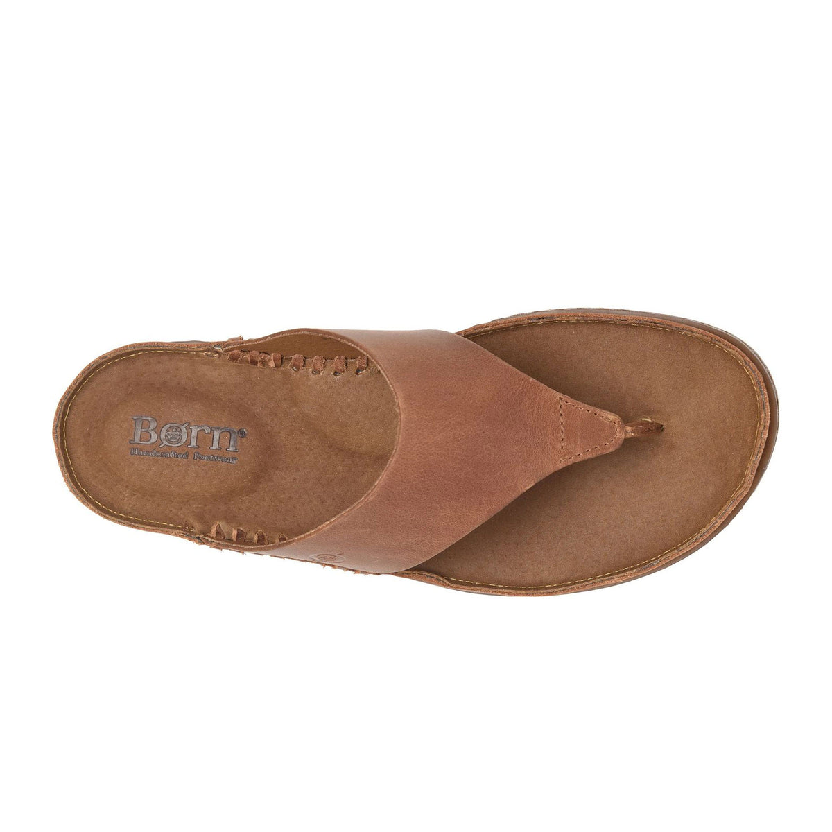 BORN EDIE THONG SANDAL LEATHER BROWN - WOMENS
