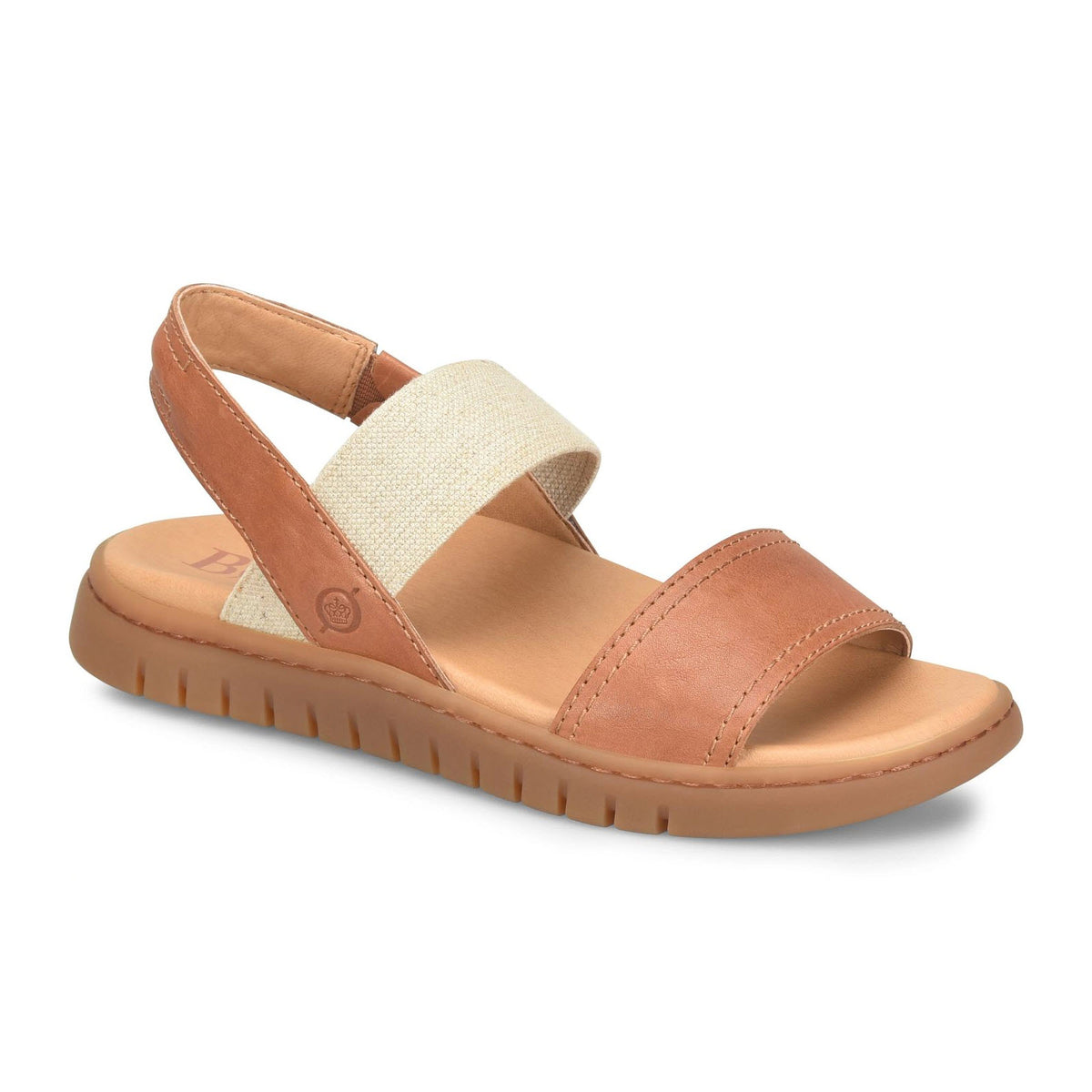 BORN AMABEL SLINGBACK SANDAL BROWN - WOMENS