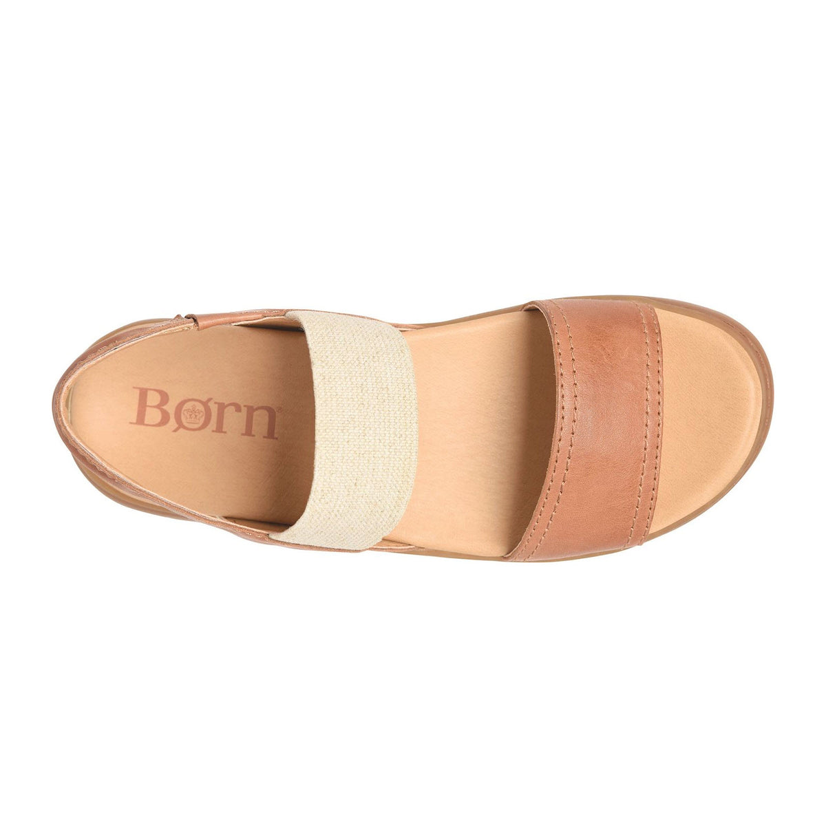 BORN AMABEL SLINGBACK SANDAL BROWN - WOMENS