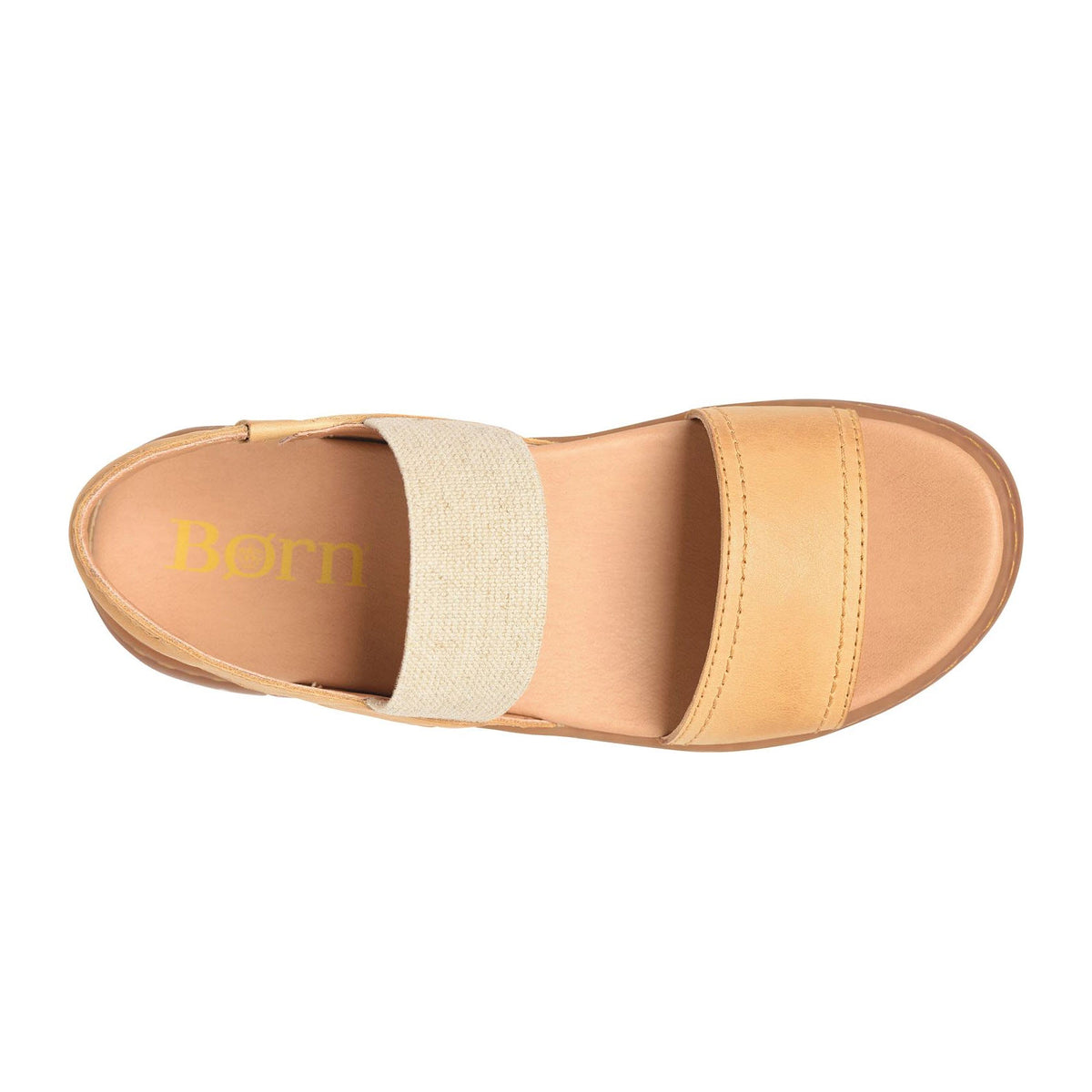 BORN AMABEL SLINGBACK SANDAL YELLOW - WOMENS