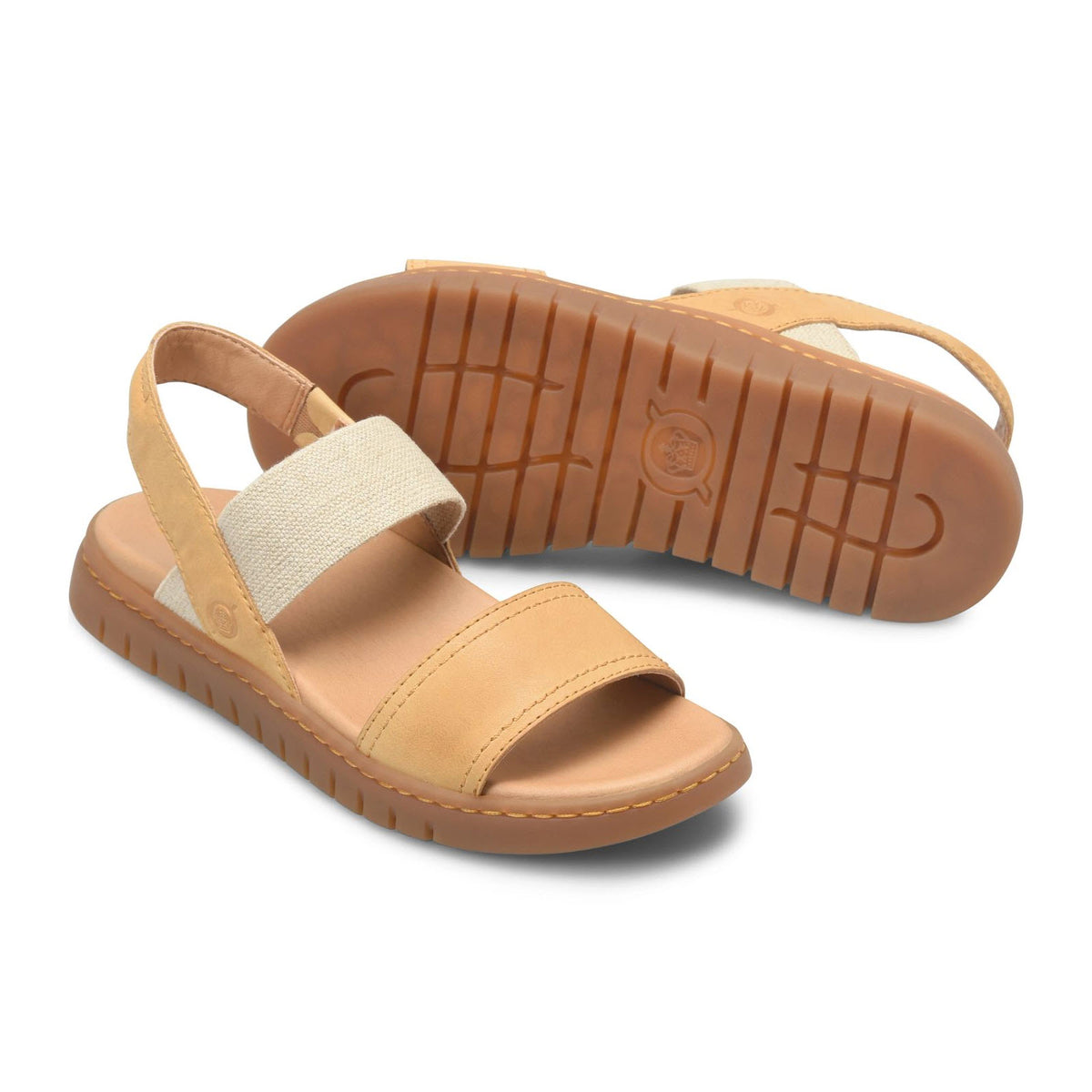 BORN AMABEL SLINGBACK SANDAL YELLOW - WOMENS