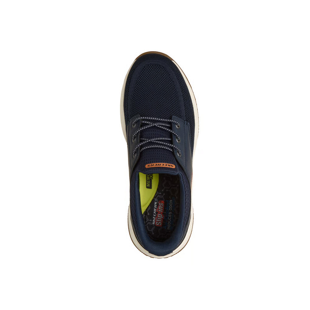SKECHERS MENS SLIP INS RELAXED FIT MEROE NAVY - MENS