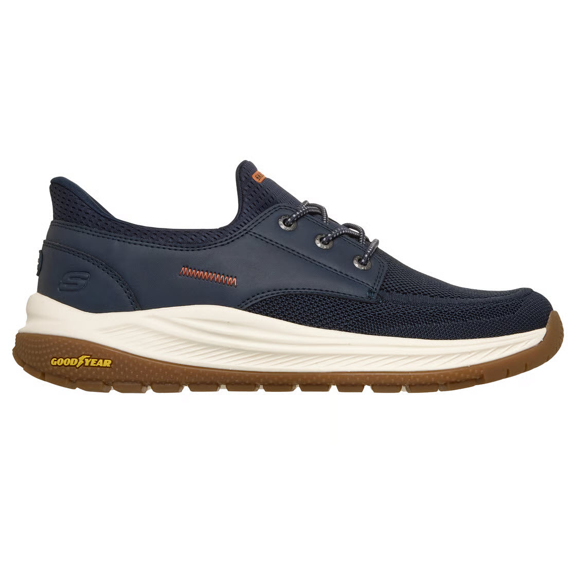 SKECHERS MENS SLIP INS RELAXED FIT MEROE NAVY - MENS