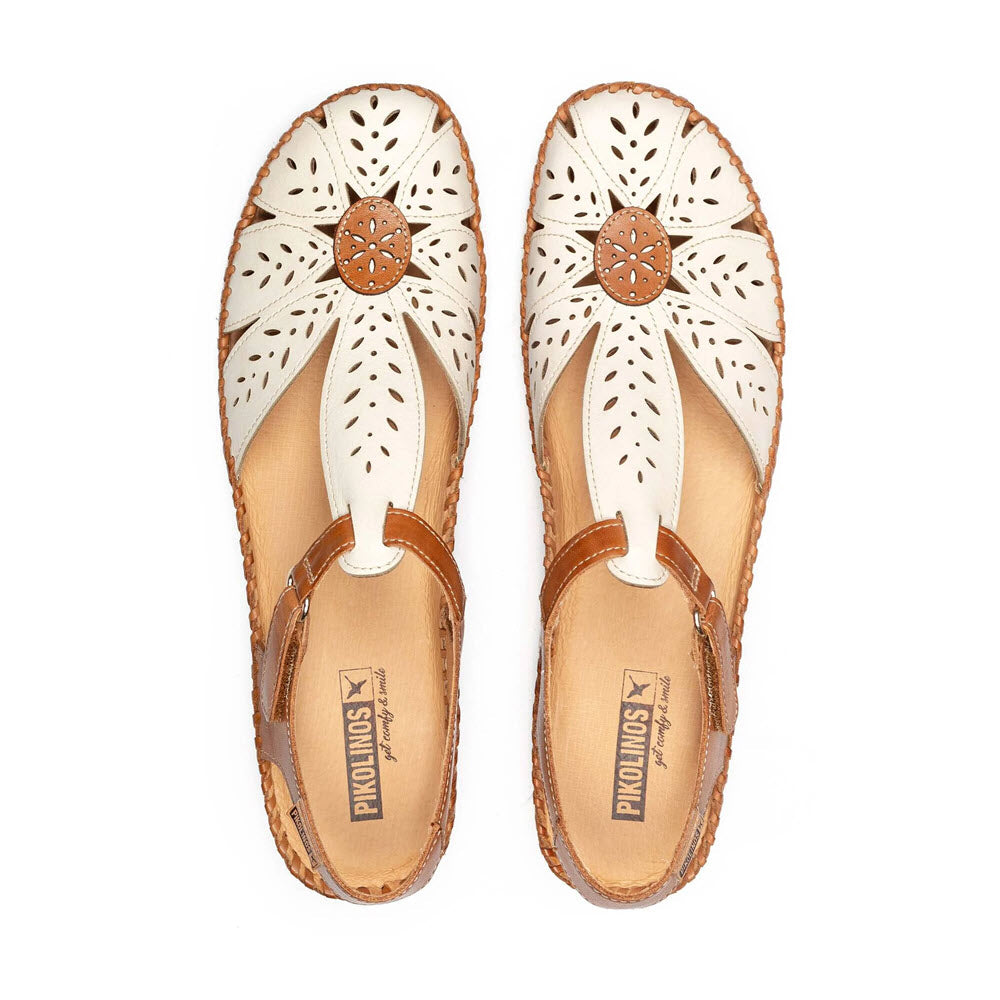 PIKOLINOS P VALLARTA PERFORATED CLOSED TOE SANDAL NATURAL - WOMENS