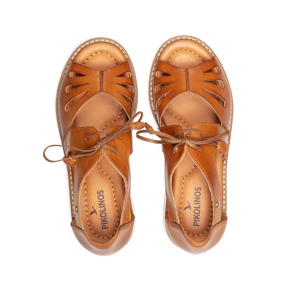 PIKOLINOS ROQUETAS LACE SANDAL BRANDY - WOMENS