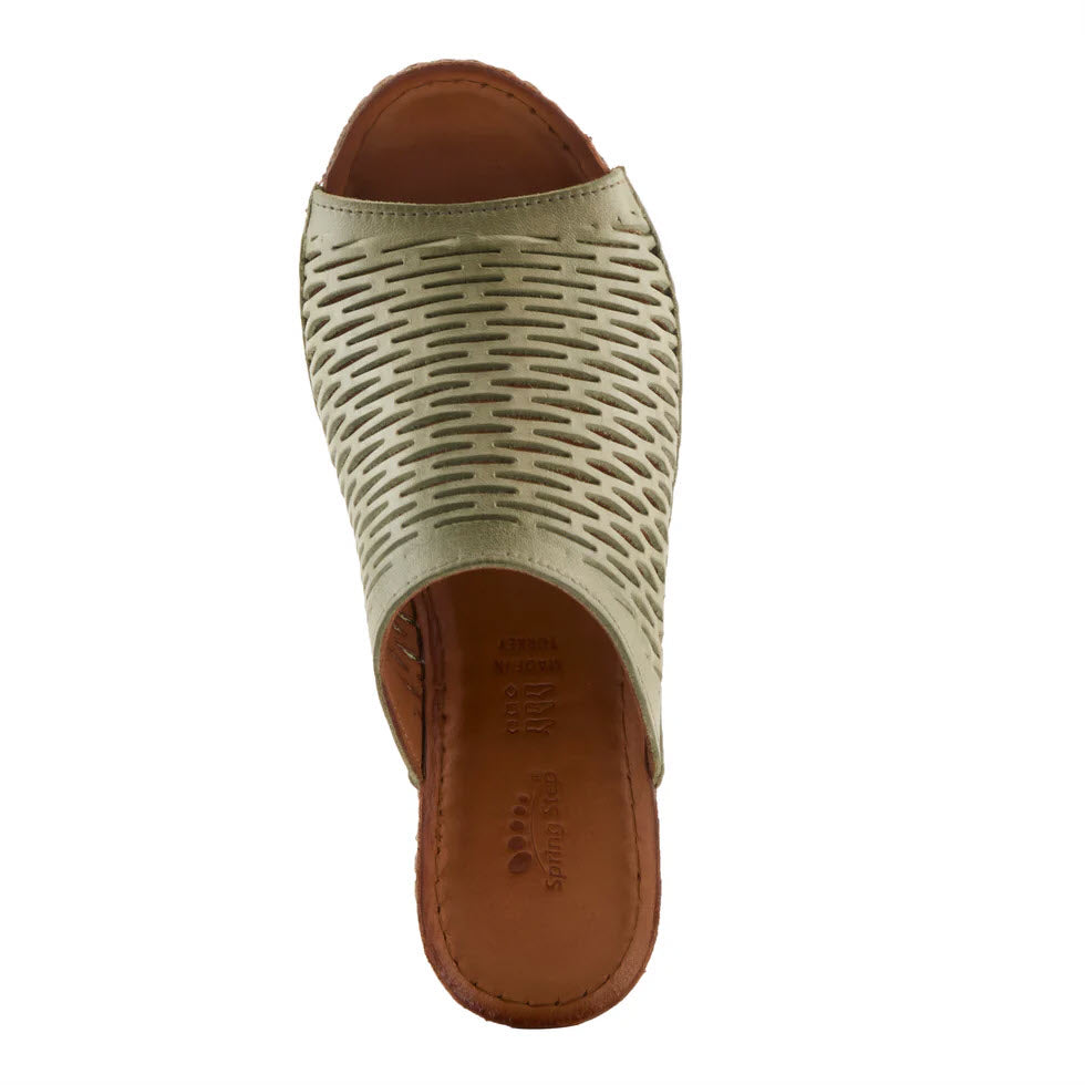 SPRING STEP CUNACENA SLIDE SANDAL OLIVE - WOMENS