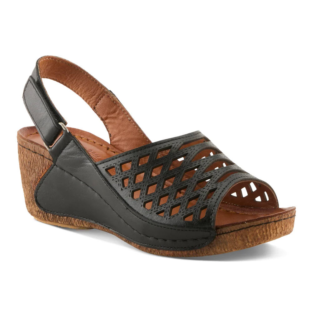 SPRING STEP DENAIR SLINGBACK SANDAL BLACK - WOMENS