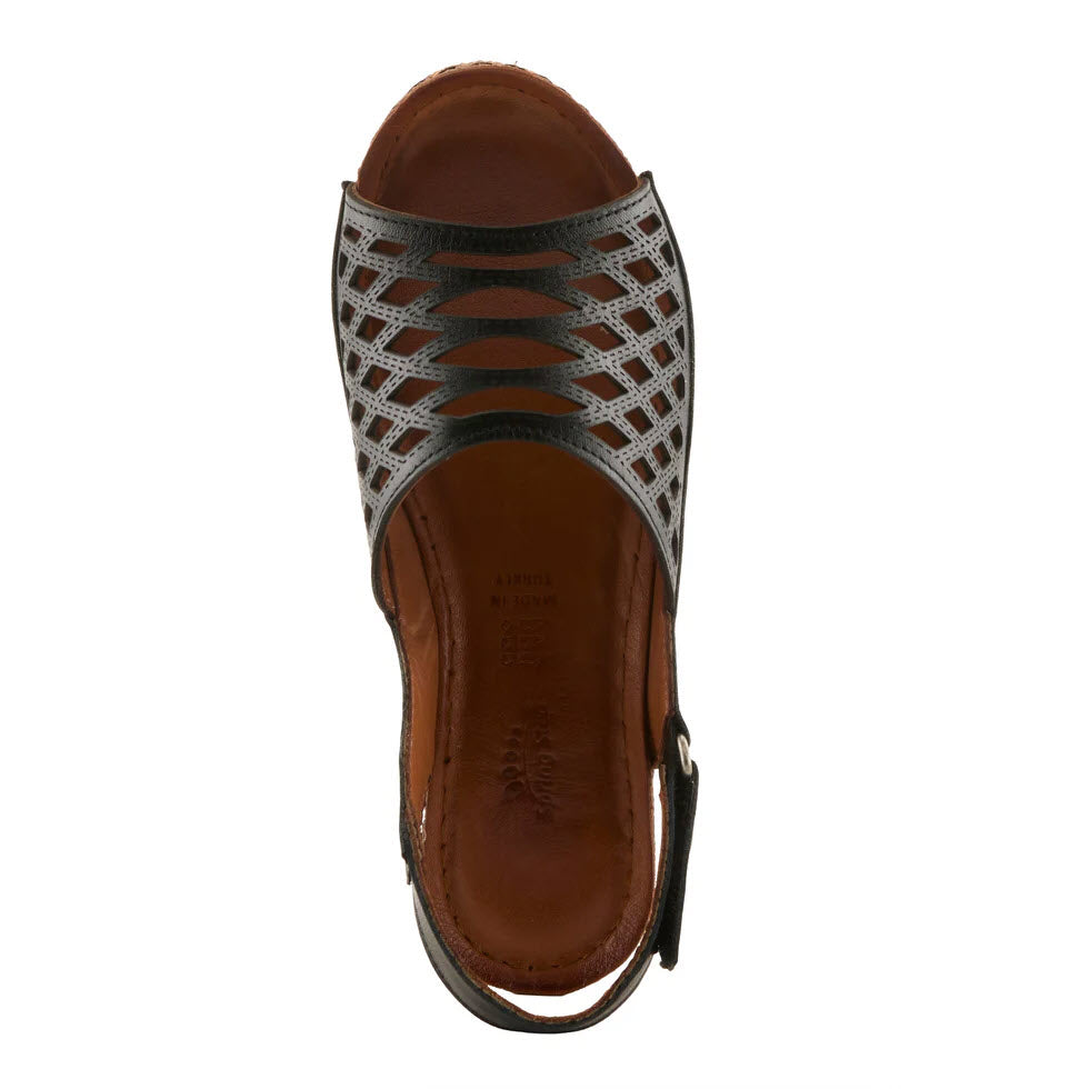 SPRING STEP DENAIR SLINGBACK SANDAL BLACK - WOMENS