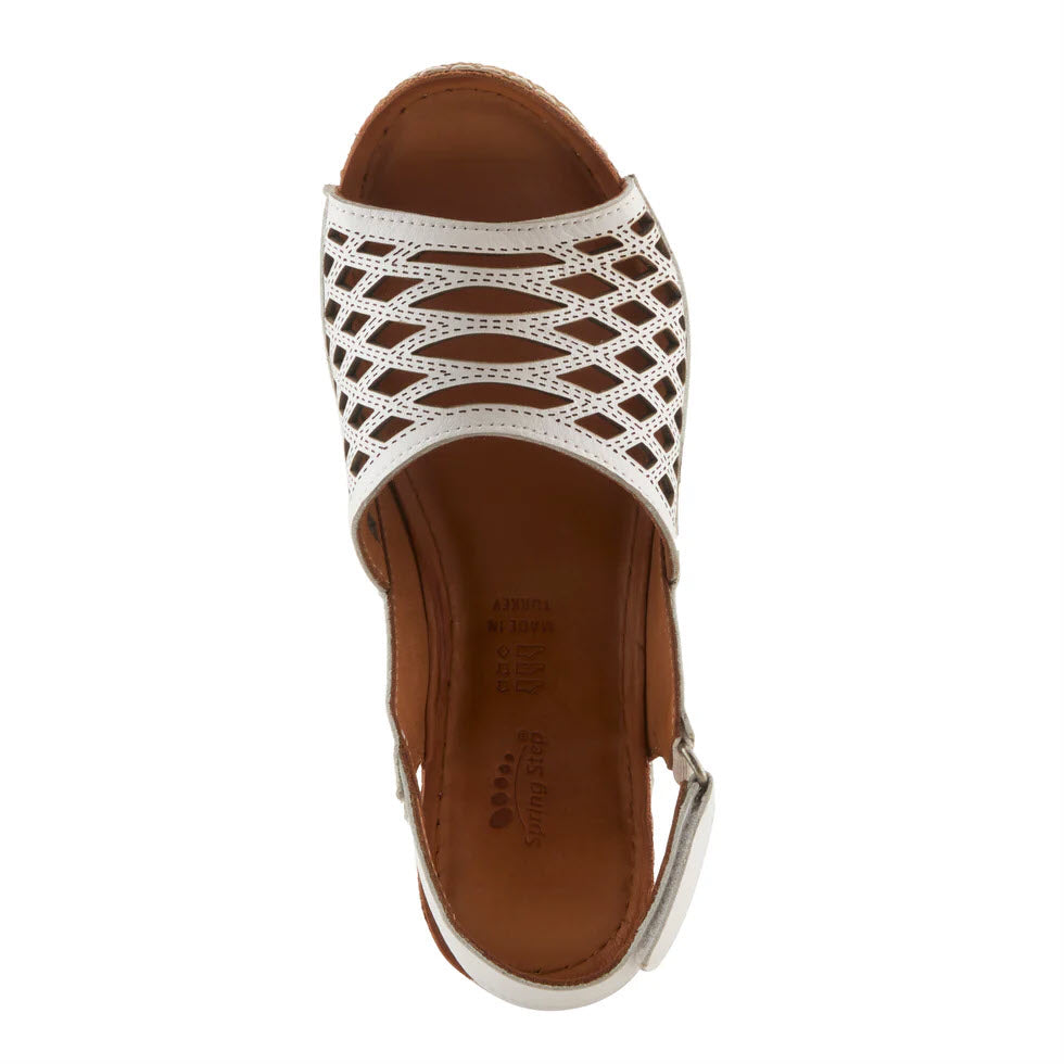SPRING STEP DENAIR SLINGBACK SANDAL WHITE - WOMENS