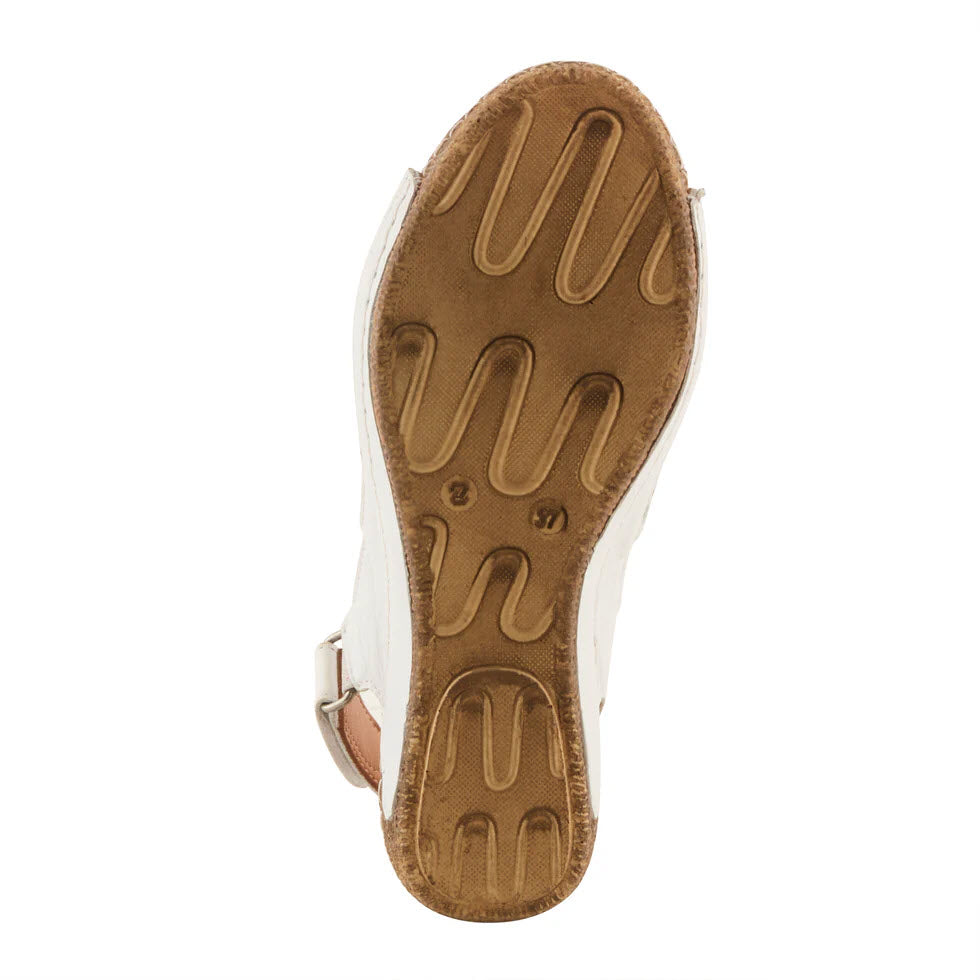 SPRING STEP DENAIR SLINGBACK SANDAL WHITE - WOMENS