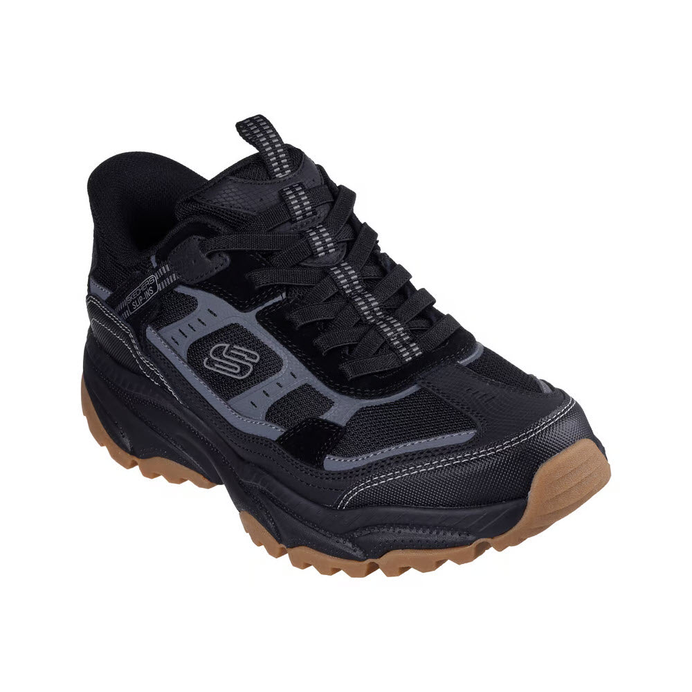 SKECHERS SLIP INS VIGOR AT BLACK - MENS