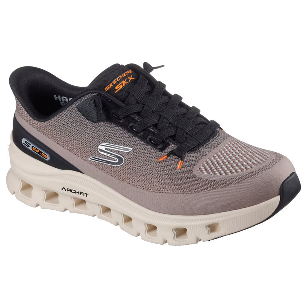 SKECHERS SLIP INS ARCH FIT GLIDE STEP PRO TAUPE/BLACK - MENS