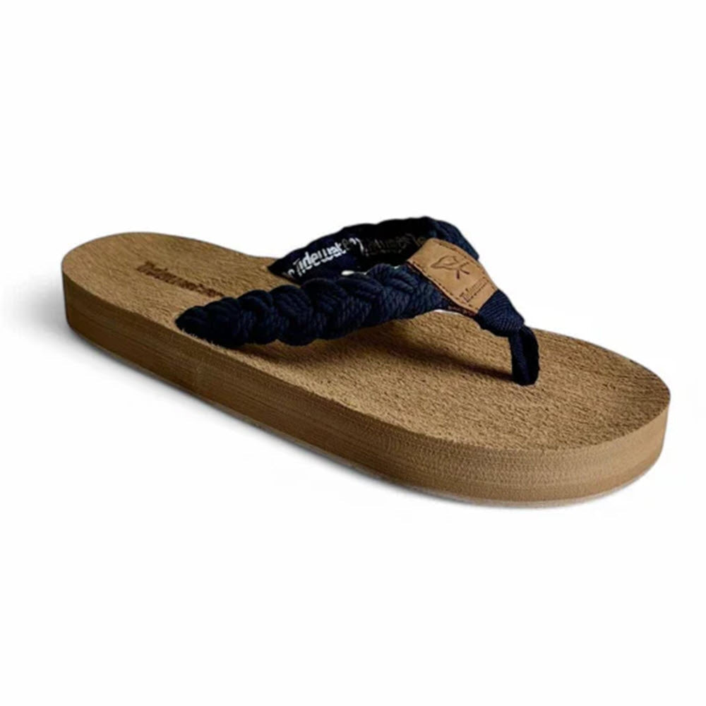 TIDEWATER HARBOR BRAIDED FLIP FLOP NAVY - WOMENS