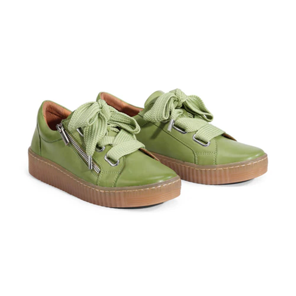 EOS JOVI BIG BOW SIDE ZIP OXFORD APPLE GREEN - WOMENS