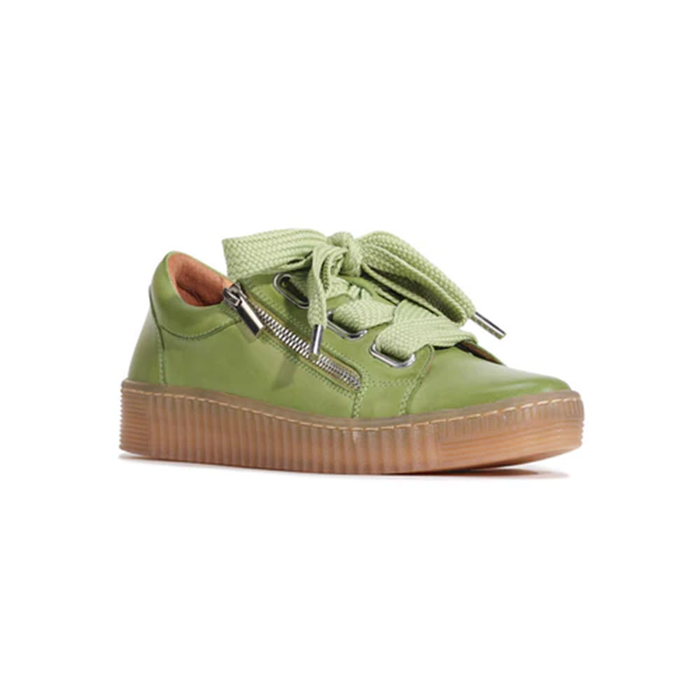 EOS JOVI BIG BOW SIDE ZIP OXFORD APPLE GREEN - WOMENS