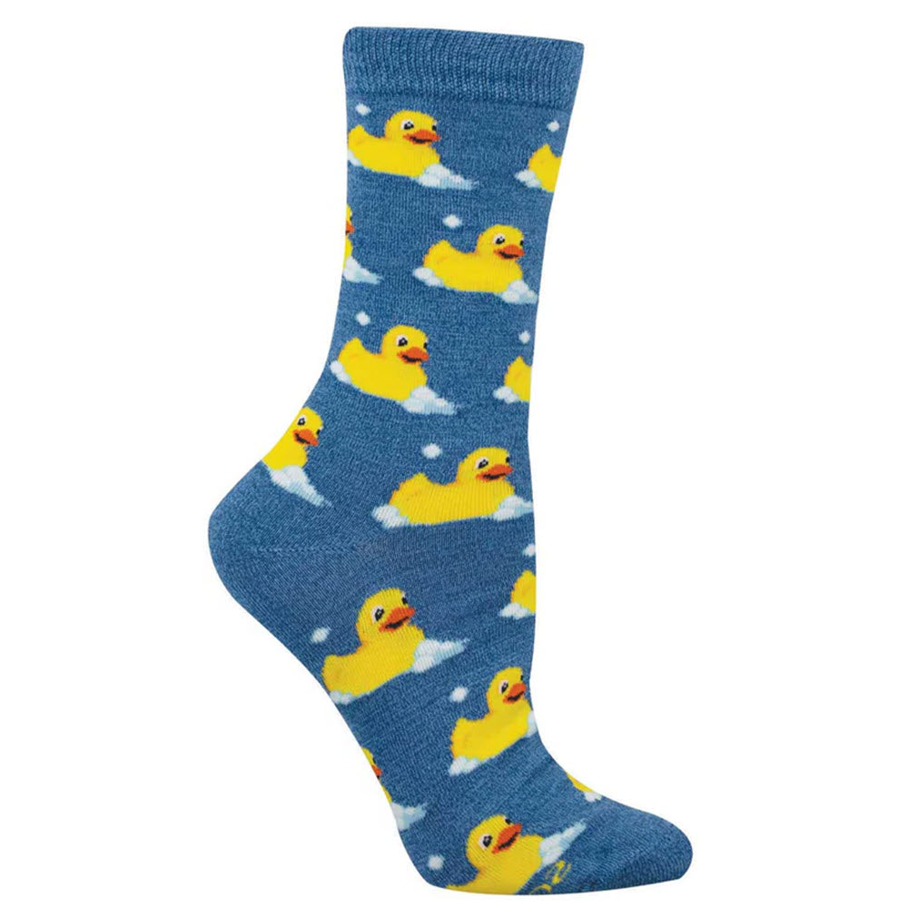 SOCKSMITH BUBBLEUP RUBBER DUCK CREW SOCKS BLUE - WOMENS