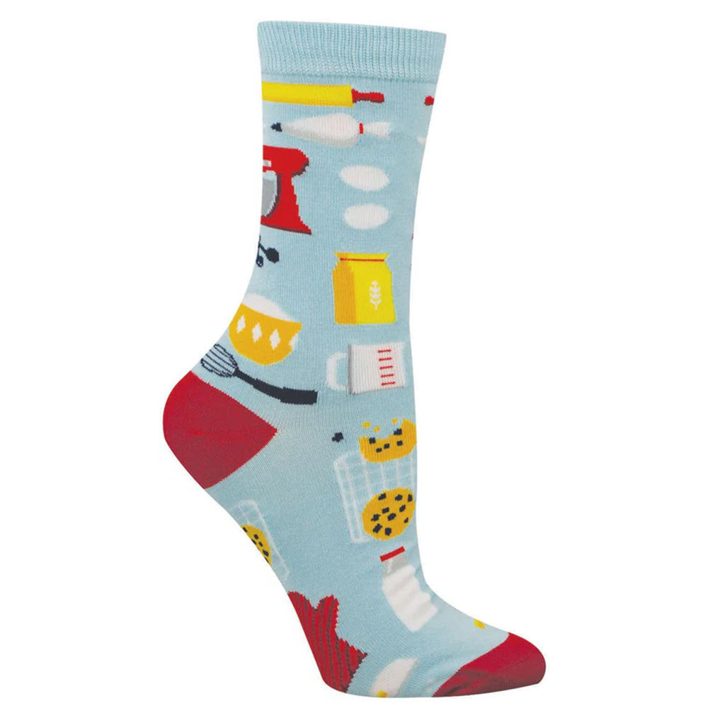 SOCKSMITH BAKE IT TIL YOU MAKE IT CREW SOCKS BLUE - WOMENS