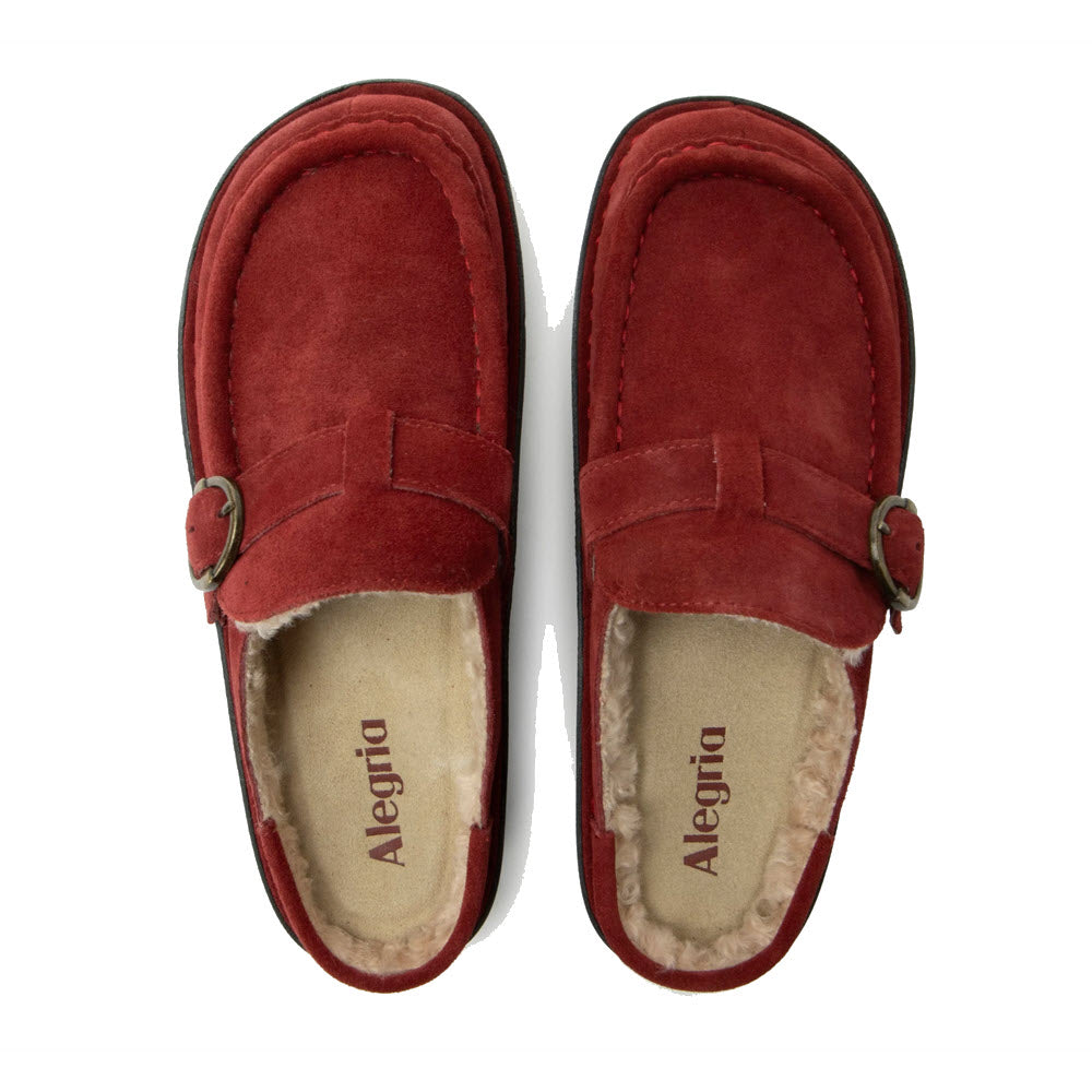 ALEGRIA BRIGID SHERPA LINED CLOG SANGRIA - WOMENS