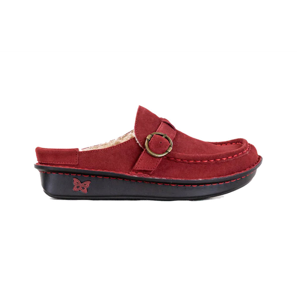 ALEGRIA BRIGID SHERPA LINED CLOG SANGRIA - WOMENS
