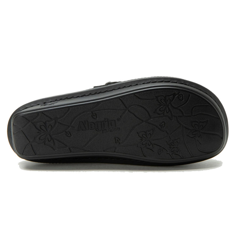 ALEGRIA BRIGID SHERPA LINED CLOG BLACK - WOMENS
