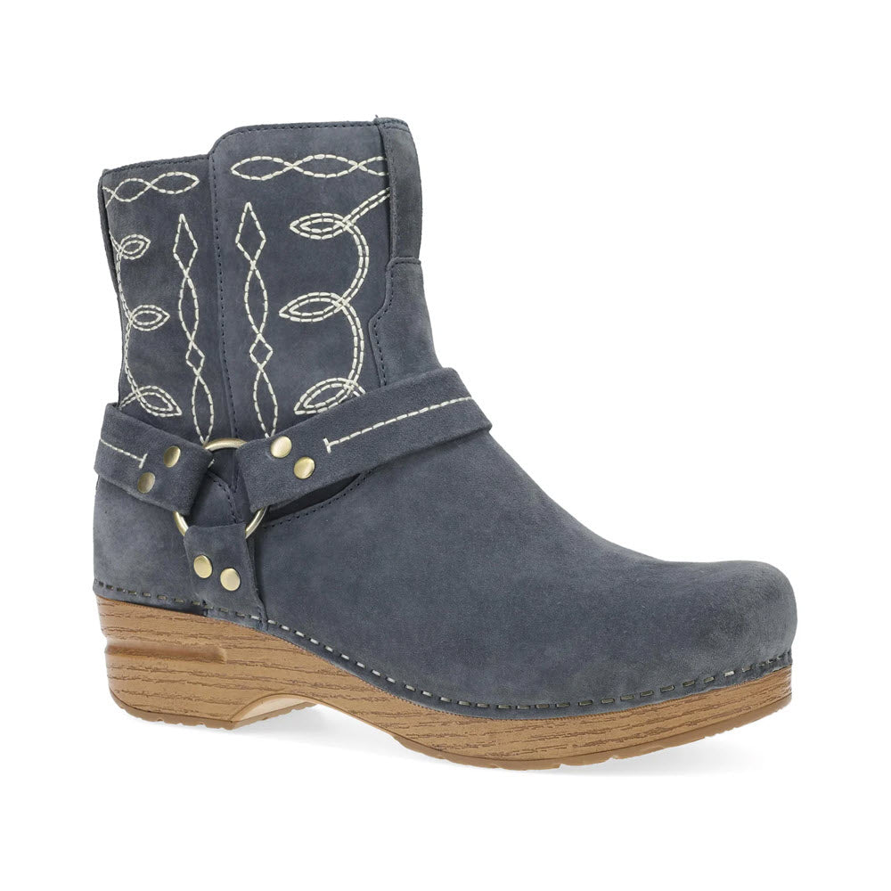 DANSKO SHILOH DUSTY BLUE NUBUCK BOOT - WOMENS