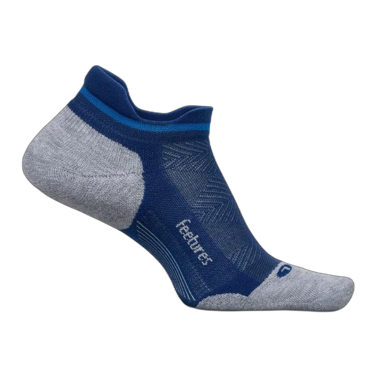 FEETURES ELITE MAX CUSHION NO SHOW TAB SOCKS NAVY MIST
