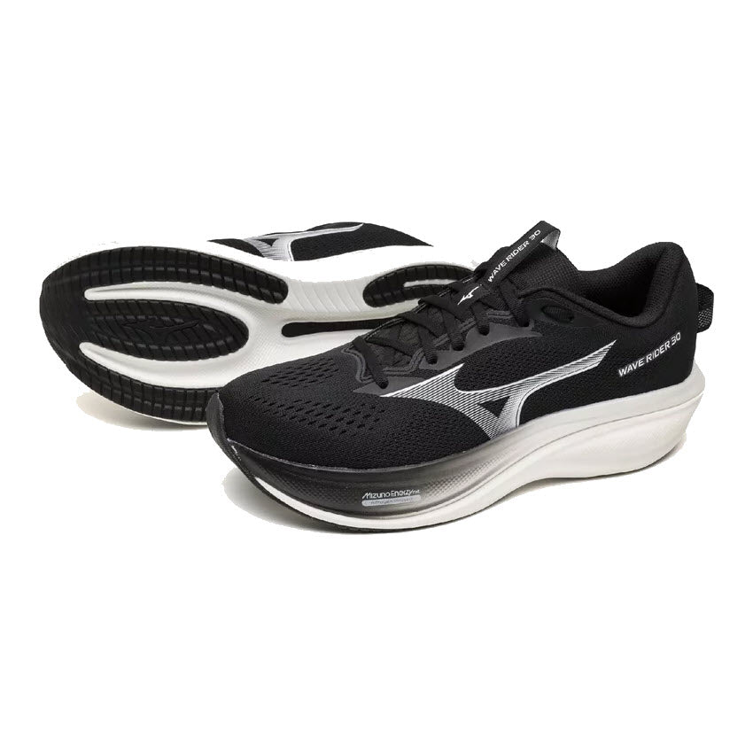 MIZUNO WAVE RIDER 30 BLACK/WHITE - MENS