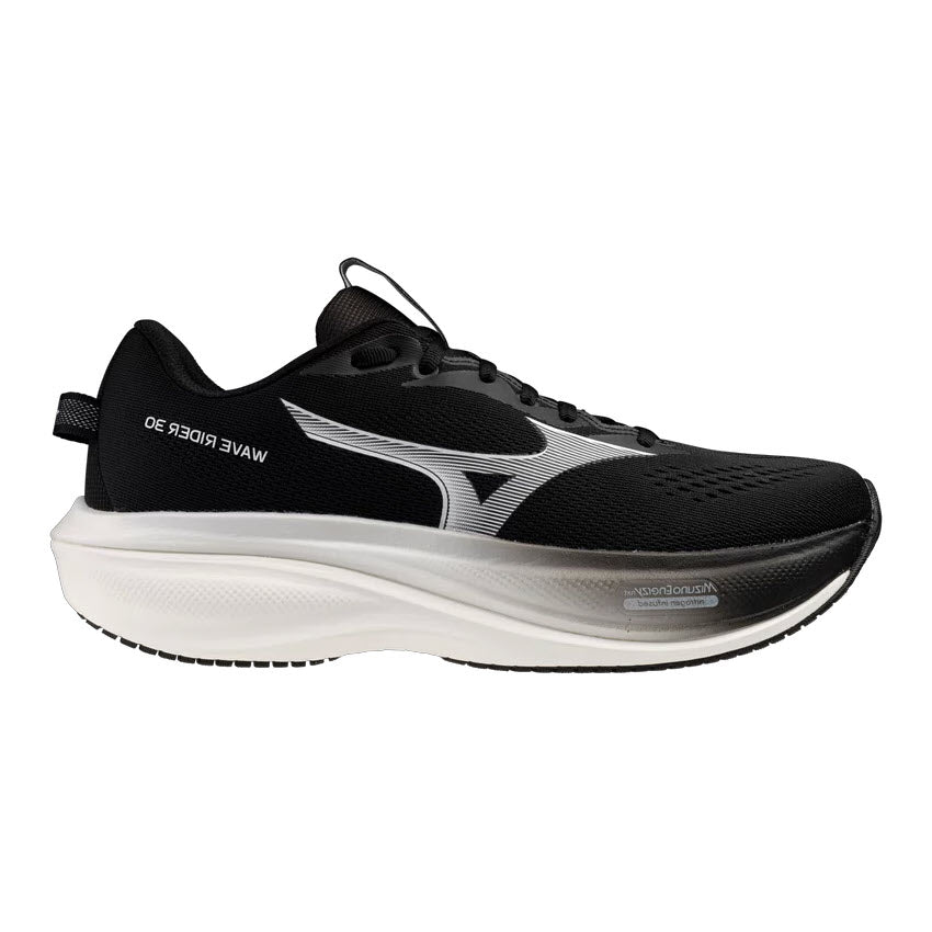 MIZUNO WAVE RIDER 30 BLACK/WHITE - MENS